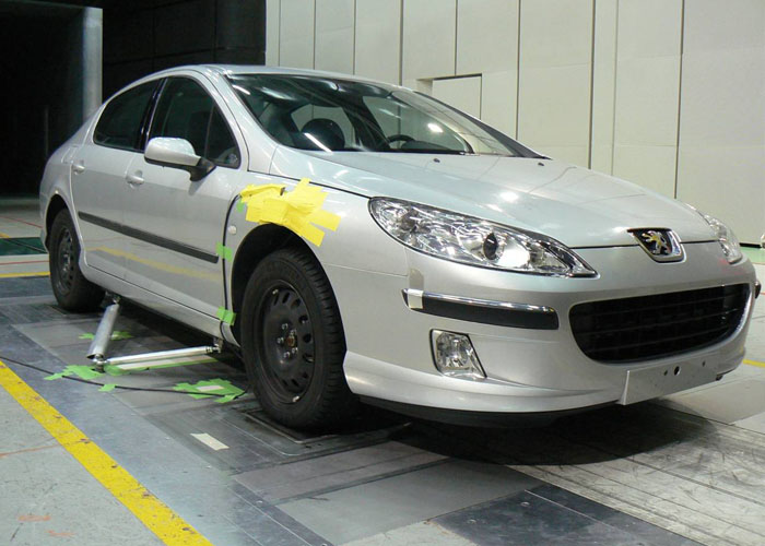 Peugeot 407 installée avec le système à assiette libre